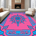 Bold Geometric Floral Pattern Rug