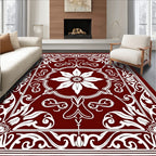 Classic Red Floral Medallion Rug