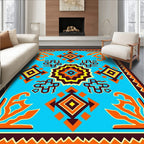 Bold Ethnic Geometric Diamond Rug