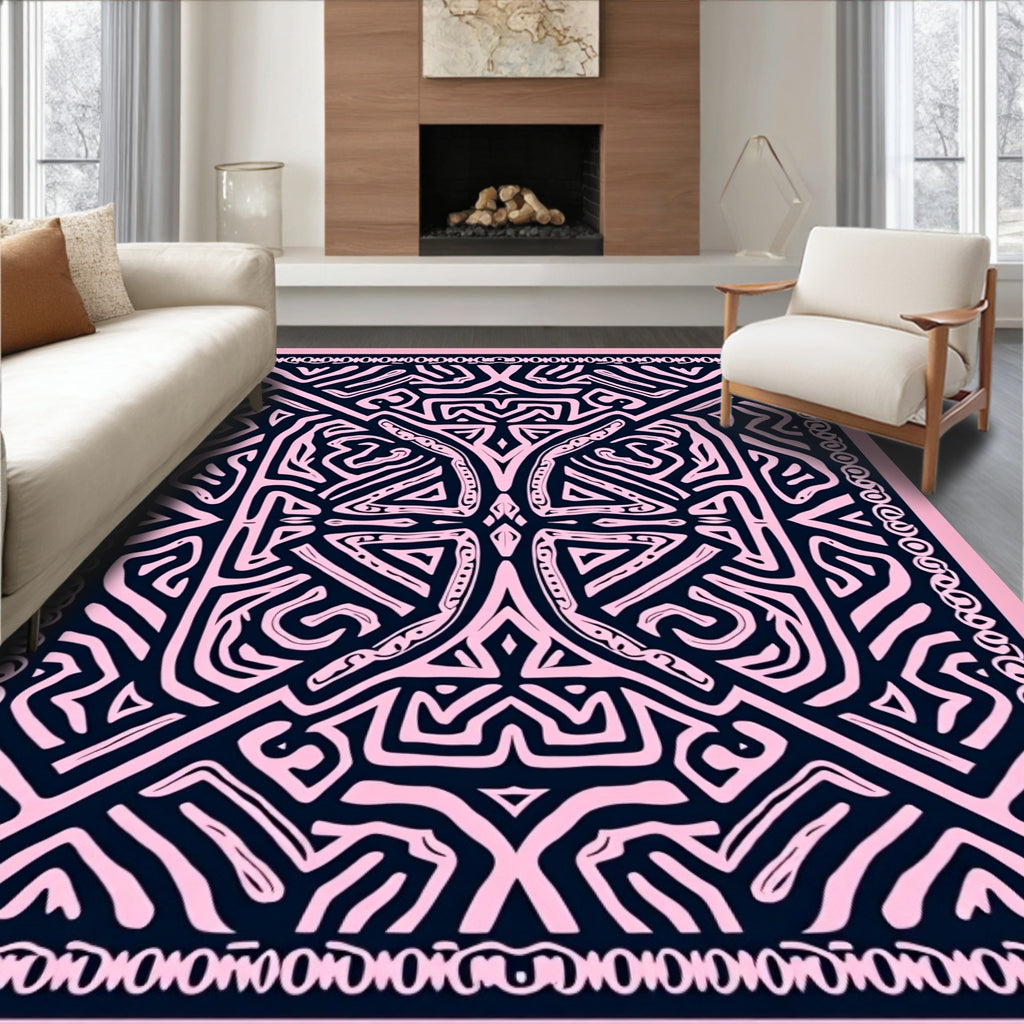 Abstract Intricate Tribal Pattern Rug