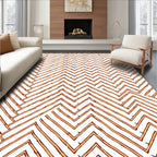 Rustic Woven Herringbone Pattern Rug