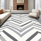 Chevron Gray Stripes Pattern Rug