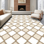 Neutral Tonal Diamond Lattice Rug