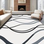 Monochromatic Wave Abstract design Rug