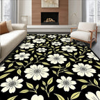 Floral Pattern With Green Vines Rug