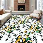 Abstract Floral Vines Pattern Rug