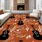 Musical Guitar Notes Pattern Rug