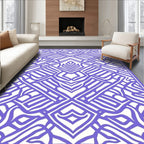 Ornate Geometric Leaf Pattern Rug