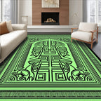 Abstract Tribal Geometric Design Rug