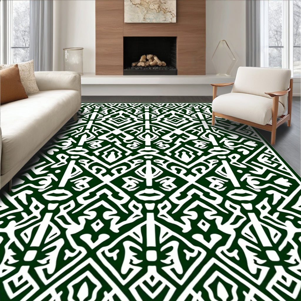 Intricate Abstract Stylized Pattern Rug