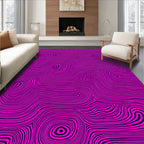 Abstract Curving Line Pattern Rug