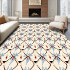 Stylized Diamond Lattice Geometric Pattern Rug
