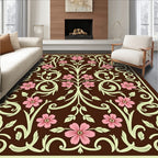 Floral Vine Classic Brown Rug