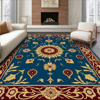 Ornate Floral Sunburst Pattern Design Rug