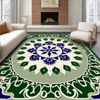 Intricate Floral medallion Border Rug