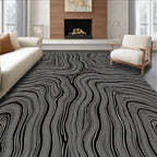 Abstract Organic Contour Pattern Rug