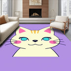 Cute Cat Face Pattern Rug