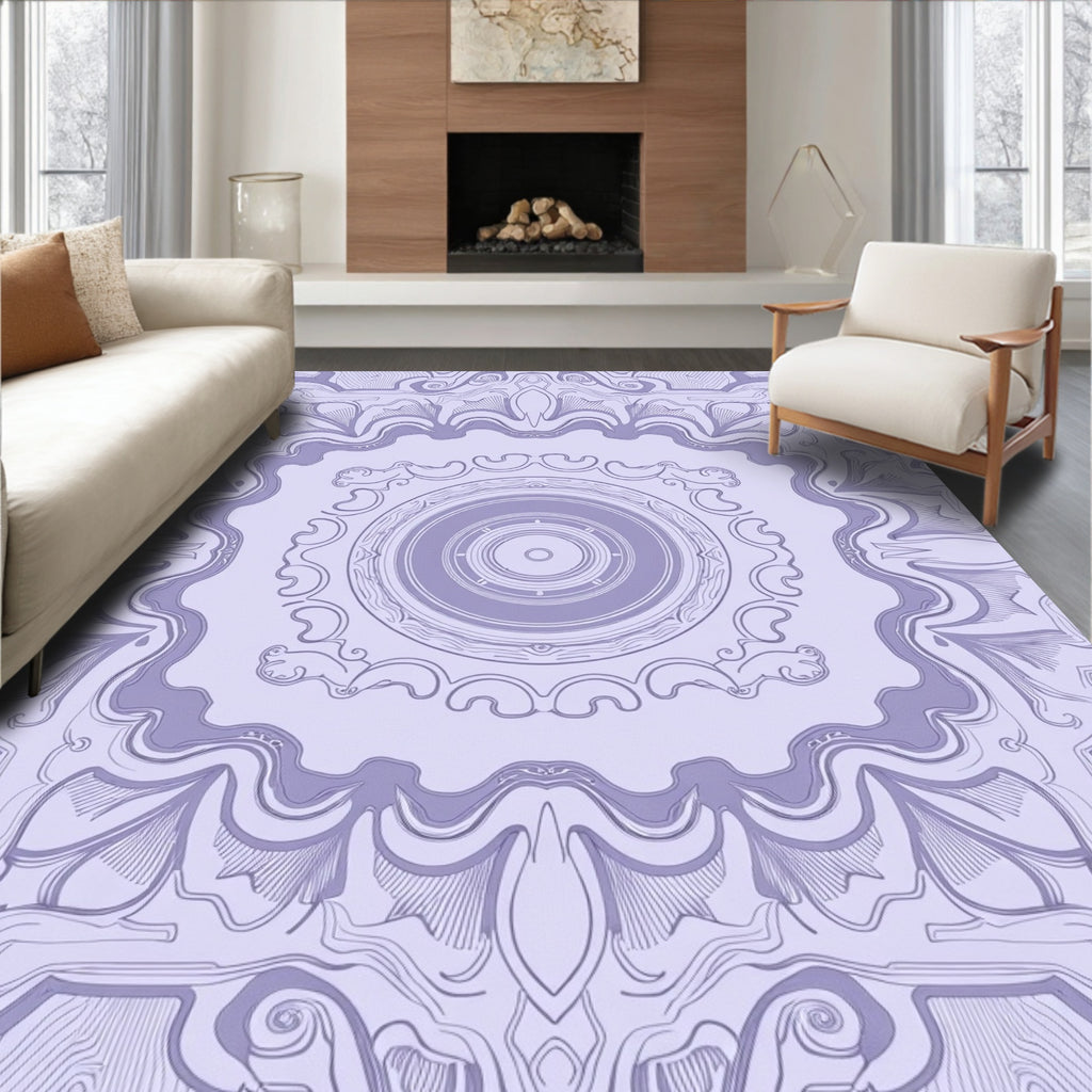 Vintage Mandala Inspired Abstract Pattern Rug