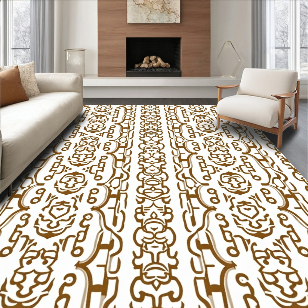 Ornate Tribal Inspired Pattern Design Rug