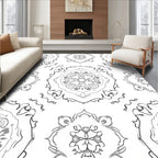 Classic Mandala Line Art Design Rug