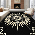 Ornate Starburst With Floral Accents Rug