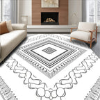 Intricate Diamond Geometric Pattern Rug