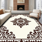 Classic Floral Medallion Border Design Rug