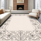 Elegant Floral Swirl Ornament Rug