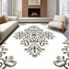 Traditional Floral Damask Pattern Rug
