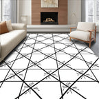 Geometric Diamond Starburst Pattern Rug