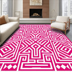 Geometric Maze Pattern Rug