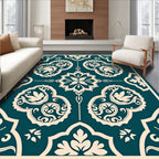 Intricate Floral Medallion Mandala Pattern Rug