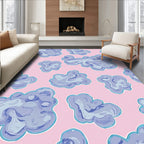 Abstract Cloud-Like Swirl Pattern Rug
