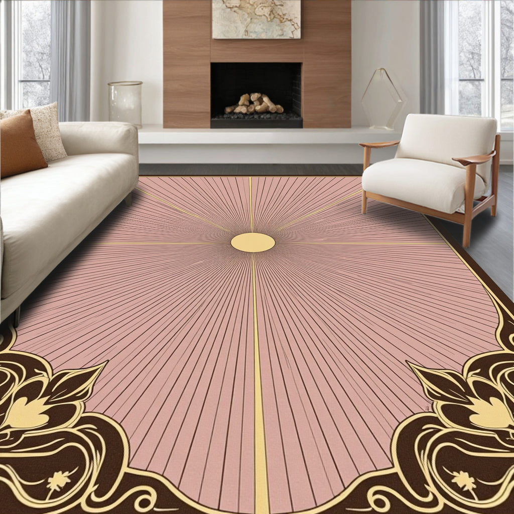 Art Nouveau Floral Sunburst Rug