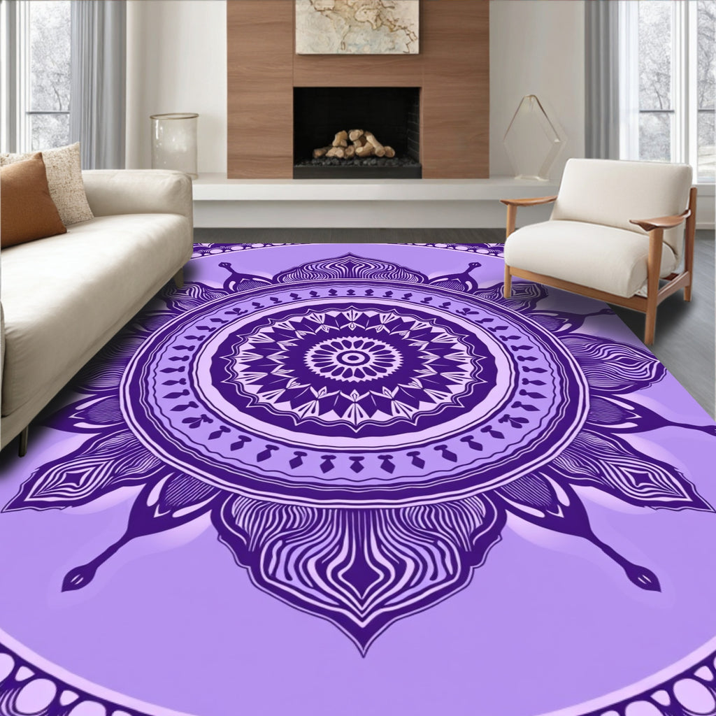 Circular Intricate Mandala Pattern Rug