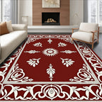 Elegant Floral Medallion Bordered Design Rug