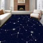Celestial Star Constellation Pattern Rug