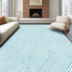 Abstract Geometric Stripe Pattern Rug