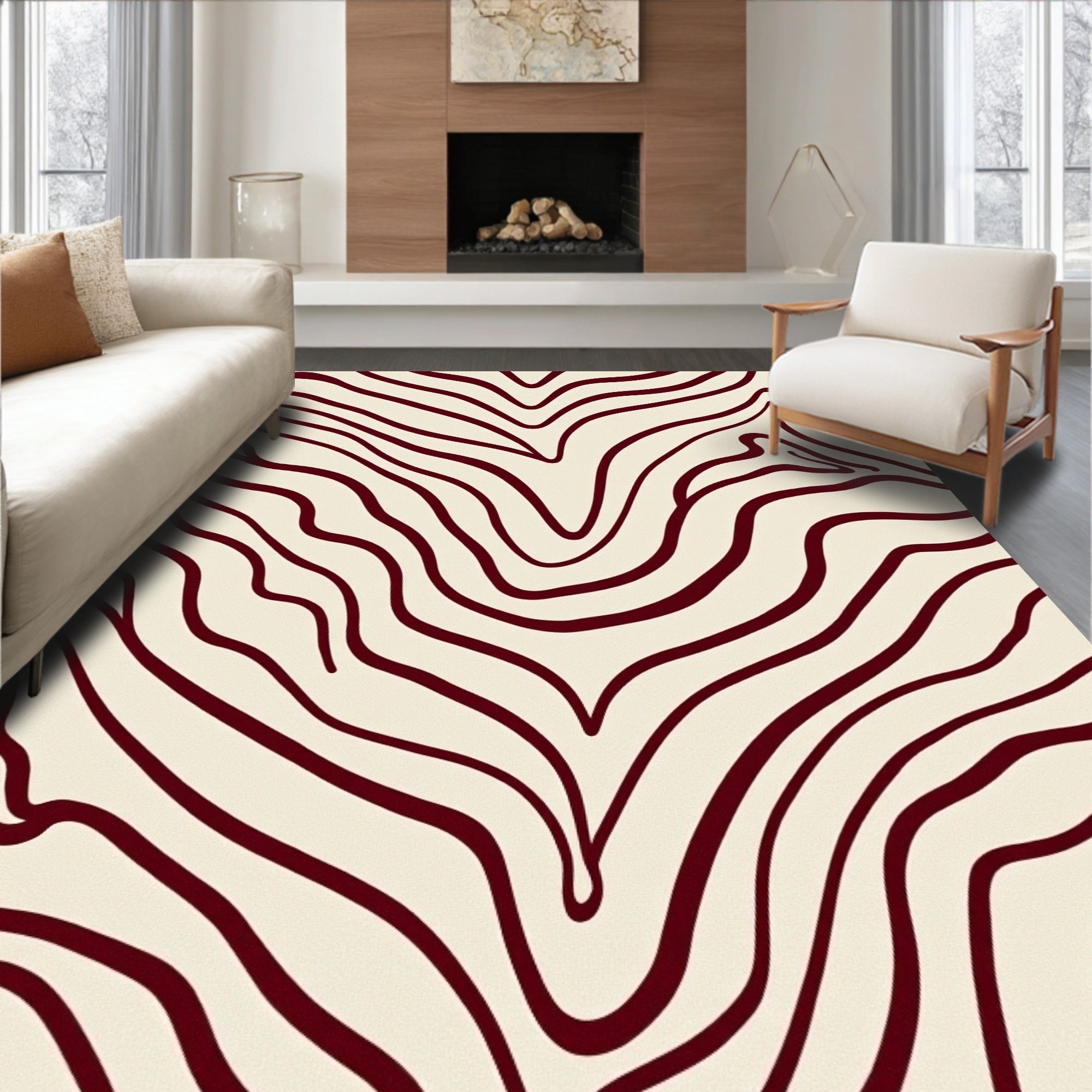Bold Wavy Animal Print Rug