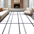 Bold Grid Abstract Design Rug