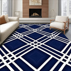 Classic Interwoven Diamond Pattern Rug