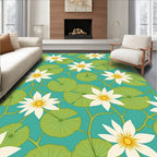 Water Lily Pad Scenic Design Rug