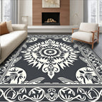 Intricate Floral Mandala Design Rug