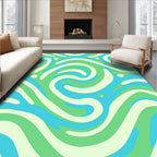 Swirling Waves Pattern Rug