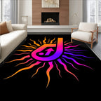 Radiant Gradient Sun Arrow Design Rug