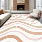 Serene Pastel Wavy Ribbon Design Rug