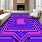 Vibrant Geometric Maze Pattern Rug