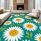 Daisy Floral Pattern Design Rug