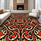 Ornate Floral and Vine Pattern Rug