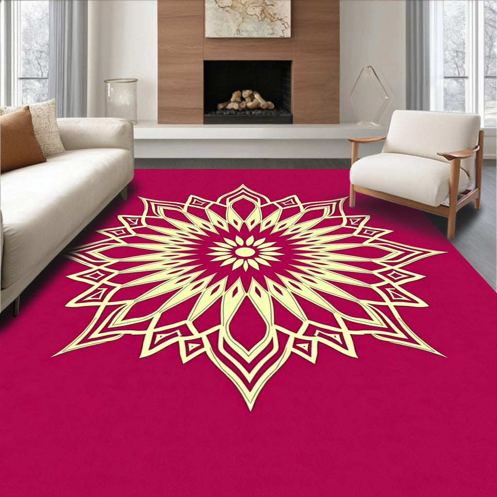Floral Symmetry Pattern Design Rug